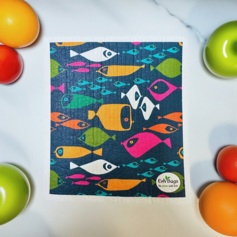 Modern Fish Swedish Dishcloth