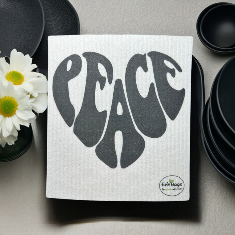 Peace Swedish Dishcloth