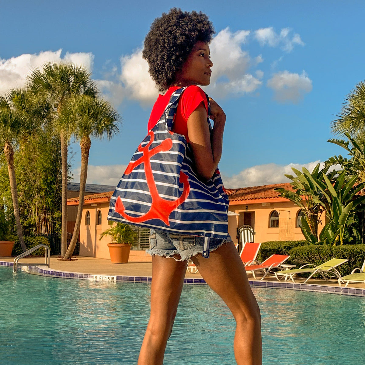 Red Anchor Reusable Bag