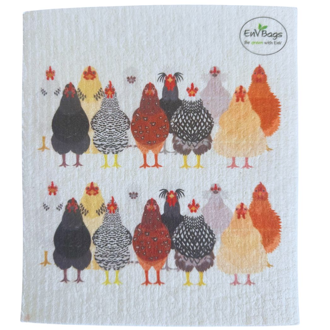 Chickens Swedish Dishcloth