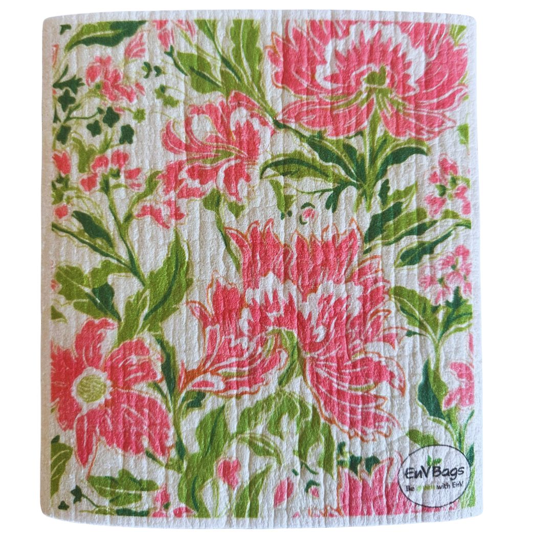 Pretty in Pink Swedish Dishcloth